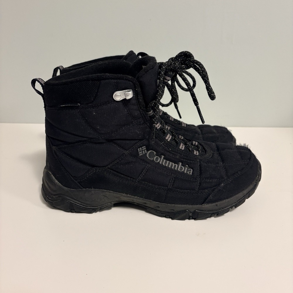Columbia Waterproof Black Quilted Winter Snow Boots Mens Sz US 7.5